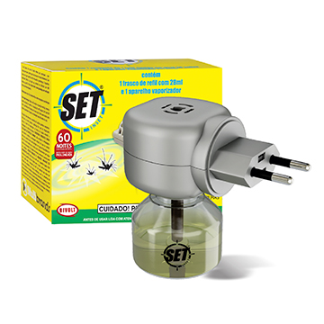 Conjunto Refil Líquido 60 noites + Aparelho Vaporizador Elétrico
